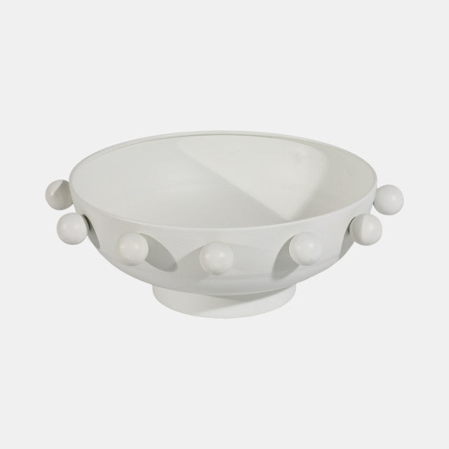 HABNAIL BOWL, WHITE 11''