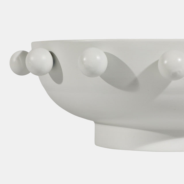 HABNAIL BOWL, WHITE 11''