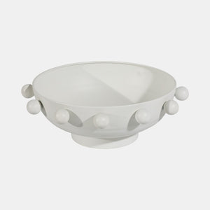 HABNAIL BOWL, WHITE 11''