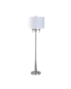 BRUSHED STEEL METAL FLOOR LAMP