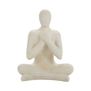 25'' AVALON ZEN QUARTZ RESIN  STATUARY, WHITE